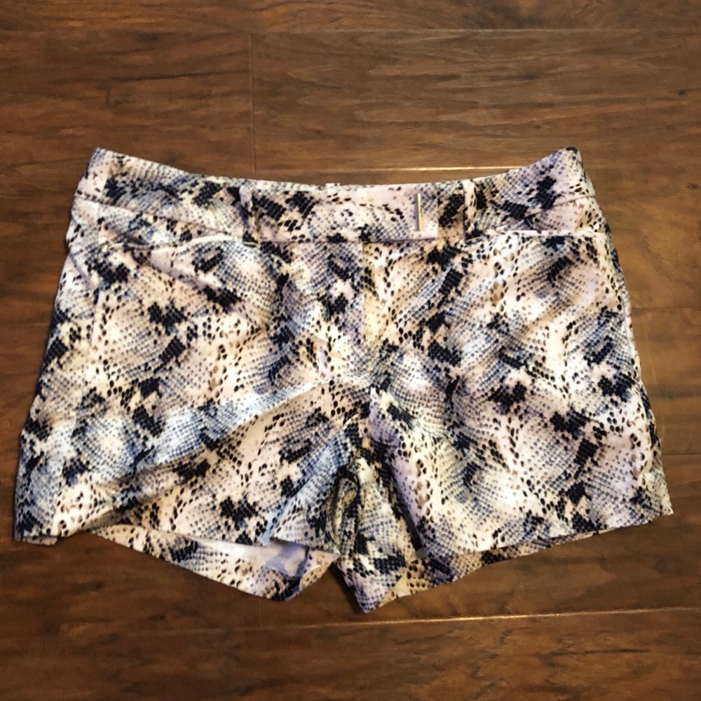 WHBM snakeskin print shorts, size 8